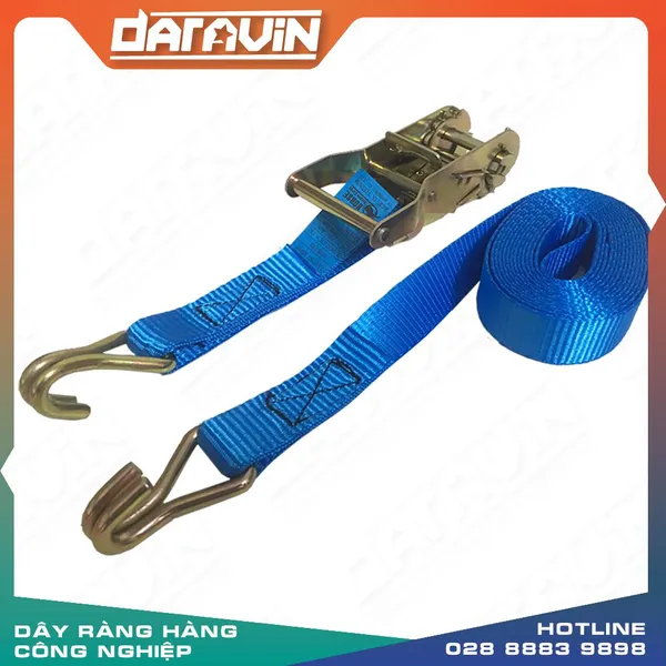 Dây chằng tăng đơ 1.5T bản 25x6m xanh móc J