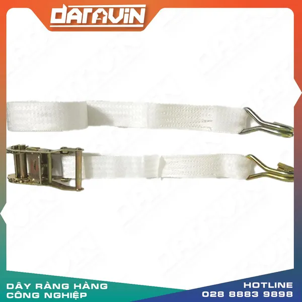 Dây chằng tăng đơ 2T bản 38x6m trắng móc J
