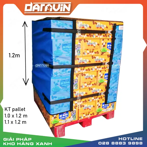 Lưới quấn pallet tái sử dụng cao 1.2m