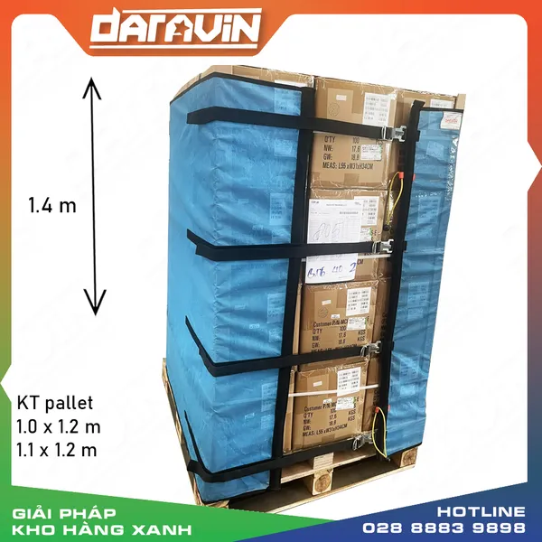 Lưới quấn pallet tái sử dụng cao 1.4m