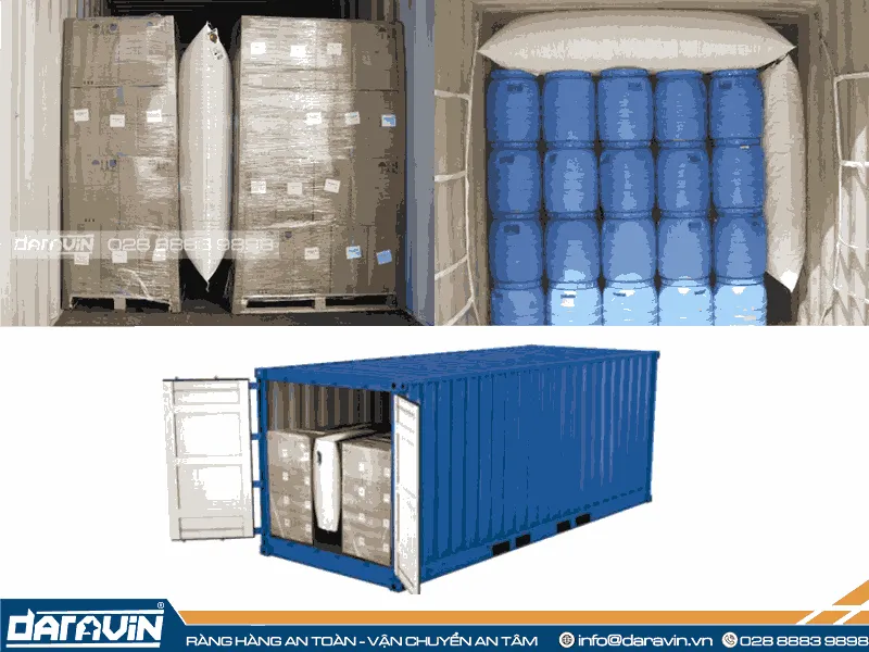 Hướng dẫn sử dụng túi khí chèn hàng Container đúng chuẩn