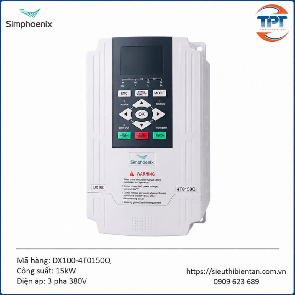 Biến tần 15kW 3 pha 380V Simphoenix DX100-4T0150Q