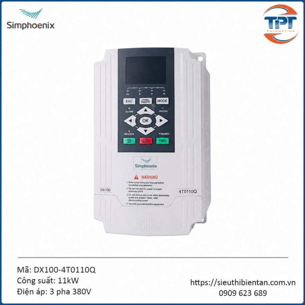 Biến tần 11kW 3 pha 380V Simphoenix DX100-4T0110Q