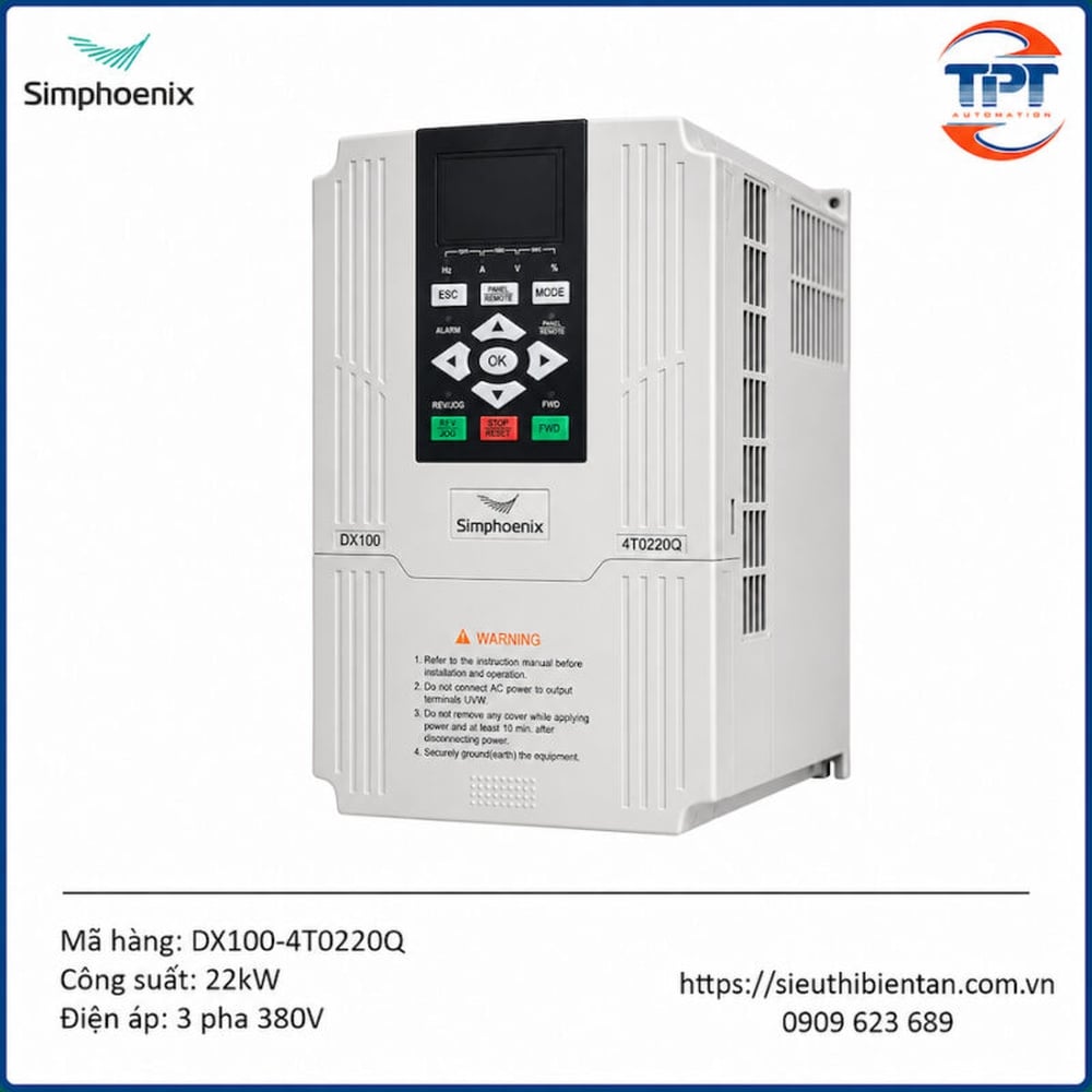 Biến tần 22kW 3 pha 380V Simphoenix DX100-4T0220Q