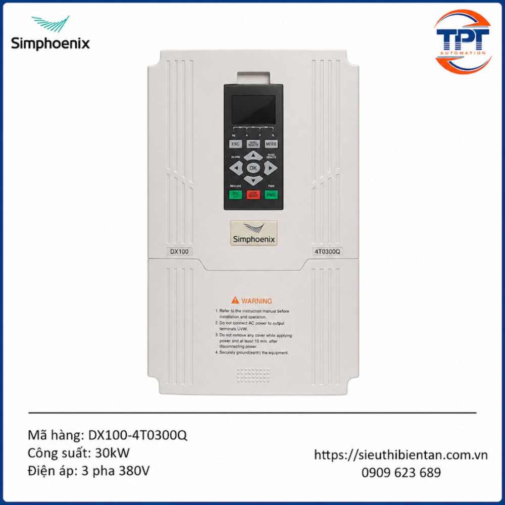 Biến tần 30kW 3 pha 380V Simphoenix DX100-4T0300Q