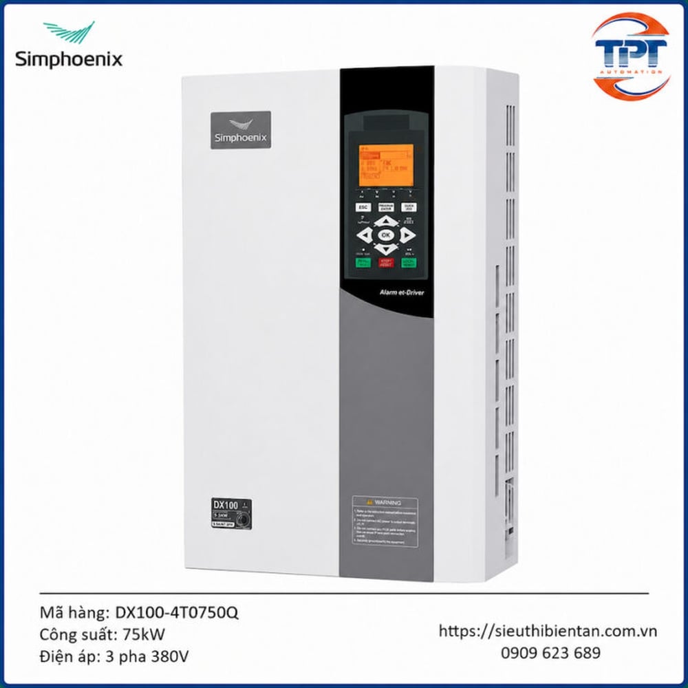 Biến tần 75kW 3 pha 380V Simphoenix DX100-4T0750Q