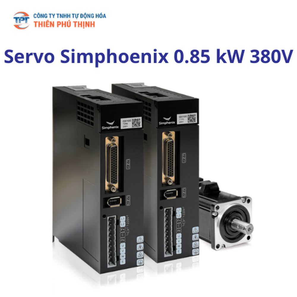 Servo 0.85 kW 380V Simphoenix | Động Cơ CM10-B130F05415C3GM2 Và Driver CD200-F4R0