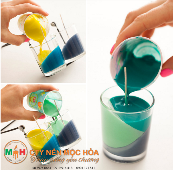 Bạn chỉ cần các cây bút sáp màu và một chút tinh tế về màu sắc, những lọ đèn cầy ly xinh xắn sẽ thuộc về bạn Bạn chỉ cần các cây bút sáp màu và một chút tinh tế về màu sắc, những lọ đèn cầy ly xinh xắn sẽ thuộc về bạn