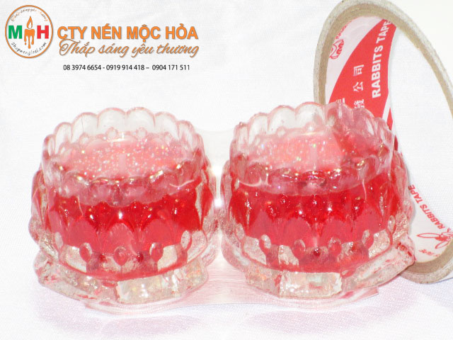 Nến ly hình mãng cầu nhỏ Nến ly hình mãng cầu nhỏ