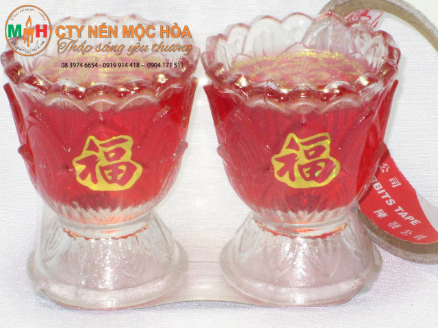 Nến cốc giá rẻ hoa chân cao Nến cốc giá rẻ hoa chân cao