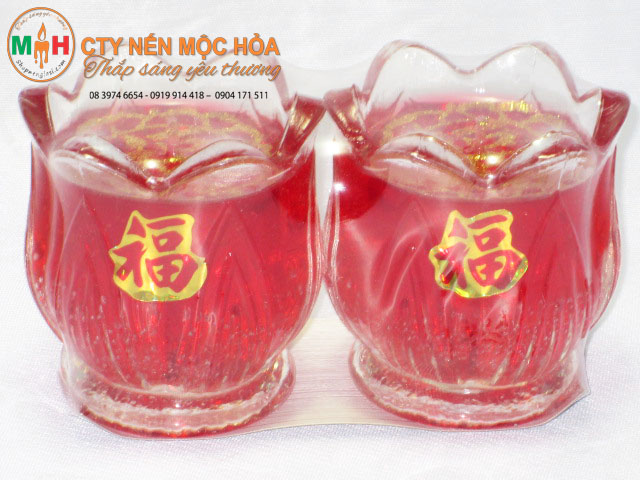 Nến ly hình tulip nhỏ