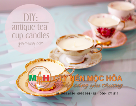 Nến làm từ tách trà sẽ là một món quà vô cùng đáng yêu. Nến làm từ tách trà sẽ là một món quà vô cùng đáng yêu.