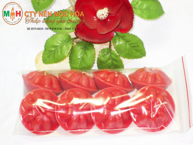 Nến thả nước hình bông tinh tế Nến thả nước hình bông tinh tế