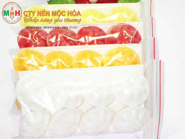 Nến thả nước hình bông nhiều màu  Nến thả nước hình bông nhiều màu