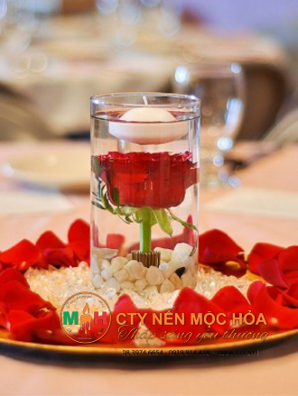 Cắt ngắn gốc hoa để phù hợp với kích thước của ly thủy tinh, đổ nước vào và thắp sáng tình yêu của bạn Cắt ngắn gốc hoa để phù hợp với kích thước của ly thủy tinh, đổ nước vào và thắp sáng tình yêu của bạn