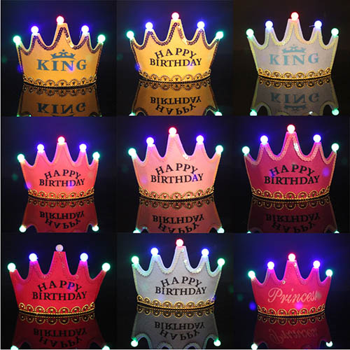 Kẹp tóc điện tử (led) "happy birthday" dùng trang trí sinh nhật, sự kiện, event..v..v..