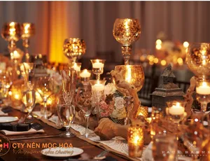 4 cách trang trí bàn tiệc với nến tealight giá rẻ