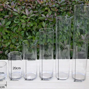 Bình trụ thủy tinh đường kính 120mm dùng trong trang trí sự kiện, event...