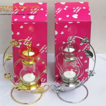 Chân nến sắt mạ đồng ”giá đỡ”