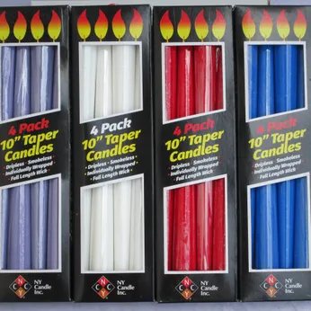 Nến cây taper trơn thường 25cm  / 4cây không khói, không chảy sáp, hàng xuất khẩu