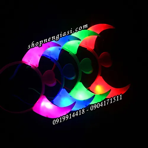 Kẹp tóc điện tử (led) sừng trâu dùng trang trí sinh nhật, sự kiện, event..v..v.. 