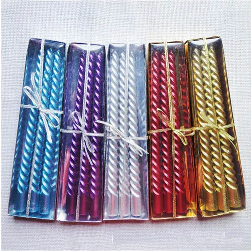 Nến cây taper xoắn mạ không khói, không chảy sáp dùng trong trang trí sự kiện, event..v..v..