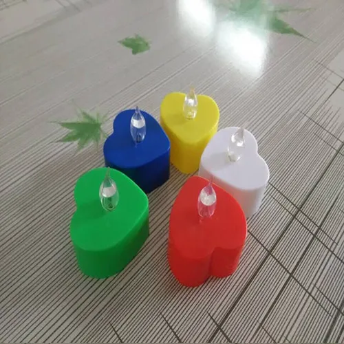 Nến tealight (led) điện tử trái tim lãng mạn dùng trong trang trí, sự kiện, event..v.v..