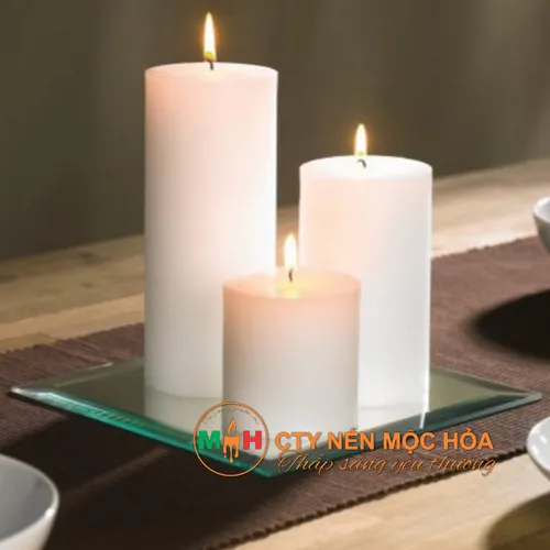 Nến trụ pillar VN đường kính 7 cm không khói, không chảy sáp dùng trong trang trí sự kiện, event..v.v..