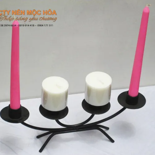 Chân nến cổ điển ngang 4 giá đỡ