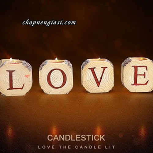 Chân nến nhựa nghệ thuật ”26 chữ cái”