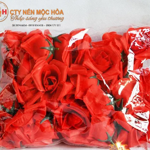 hoa hồng vải dùng trang trí / 50 cái