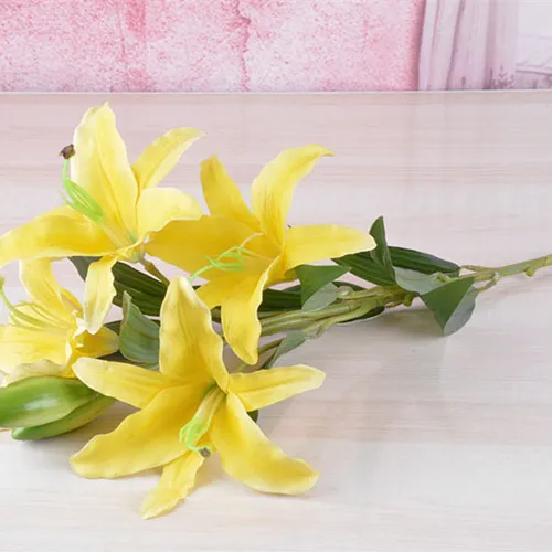 Mô phỏng hoa lily lụa (4hoa + 2nụ)