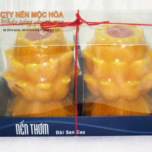 Nến đài sen cao / 2 cái