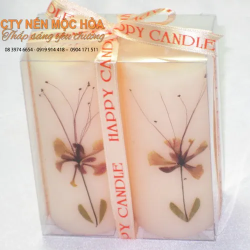 Nến hoa khô / 2 cái