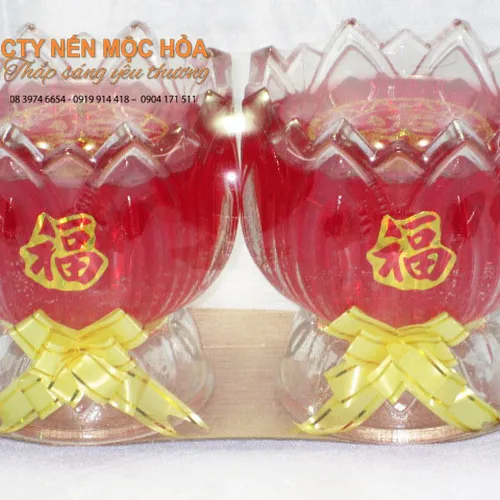 Nến ly Búp sen lớn / 2 cái