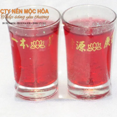 Nến ly hình ovan  / 12 cái