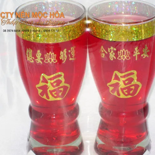 Nến ly Nơ lớn / 6 cái