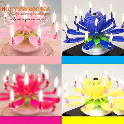 Nến sinh nhật 3D phát nhạc 2 tầng