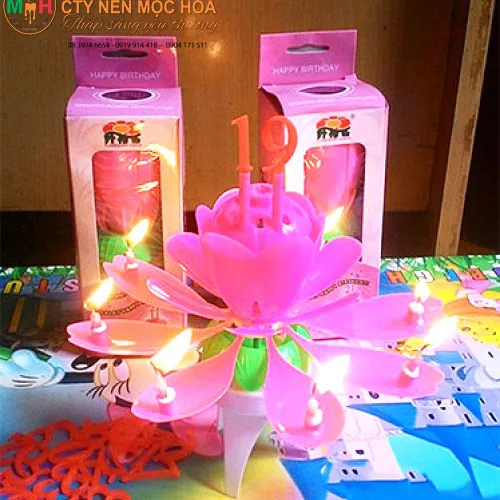 Nến sinh nhật 3D phát nhạc có tuổi