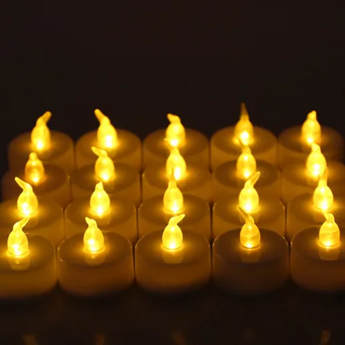 Nến tealight điện tử (led) tròn T1/ 12cái Mới