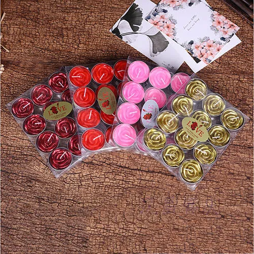 Nến tealight hoa hồng mạ / 12cái quà tặng đám cưới, sự kiện, event..