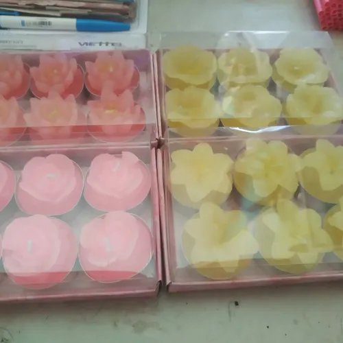 Nến tealight nghệ thuật hình bông hoa / 6 cái dùng trong trang trí
