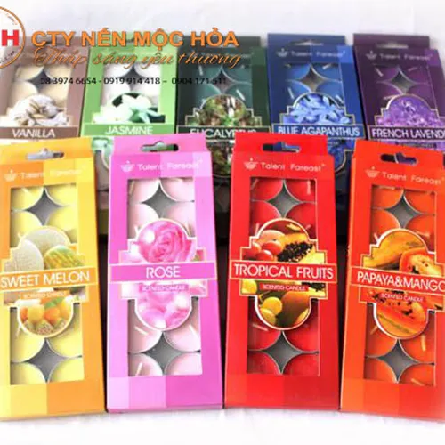 Nến tealight thơm sáp bơ 11gr/10viên