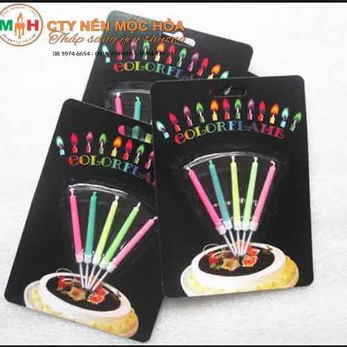 nến trang trí sinh nhật ngọn lửa màu sắc độc đáo