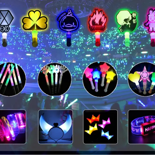 Nhận in logo, thương hiệu cty, ca sĩ, người nổi tiếng lên lightstick đèn và đạo cụ cổ vũ