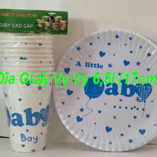 Đĩa giấy 6,5 inch (17cm) cao cấp Vy Vy
