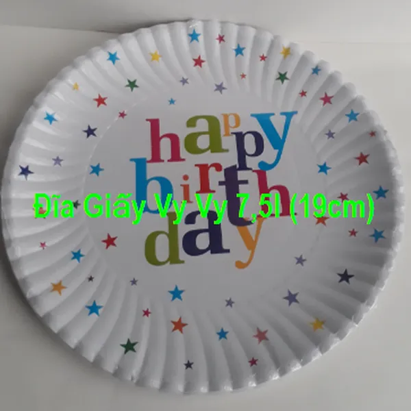 Đĩa giấy 7,5 inch (19cm) cao cấp Vy Vy