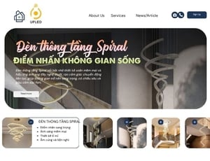 Đèn Thông Tầng Spiral: Thiết Kế Ánh Sáng Nghệ Thuật Cho Cầu Thang Biệt Thự