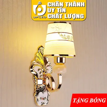 Đèn ngủ treo tường chao thủy tinh hợp kim