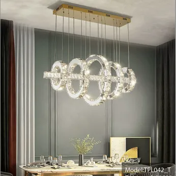 Đèn thả bàn ăn pha lê vòng tròn